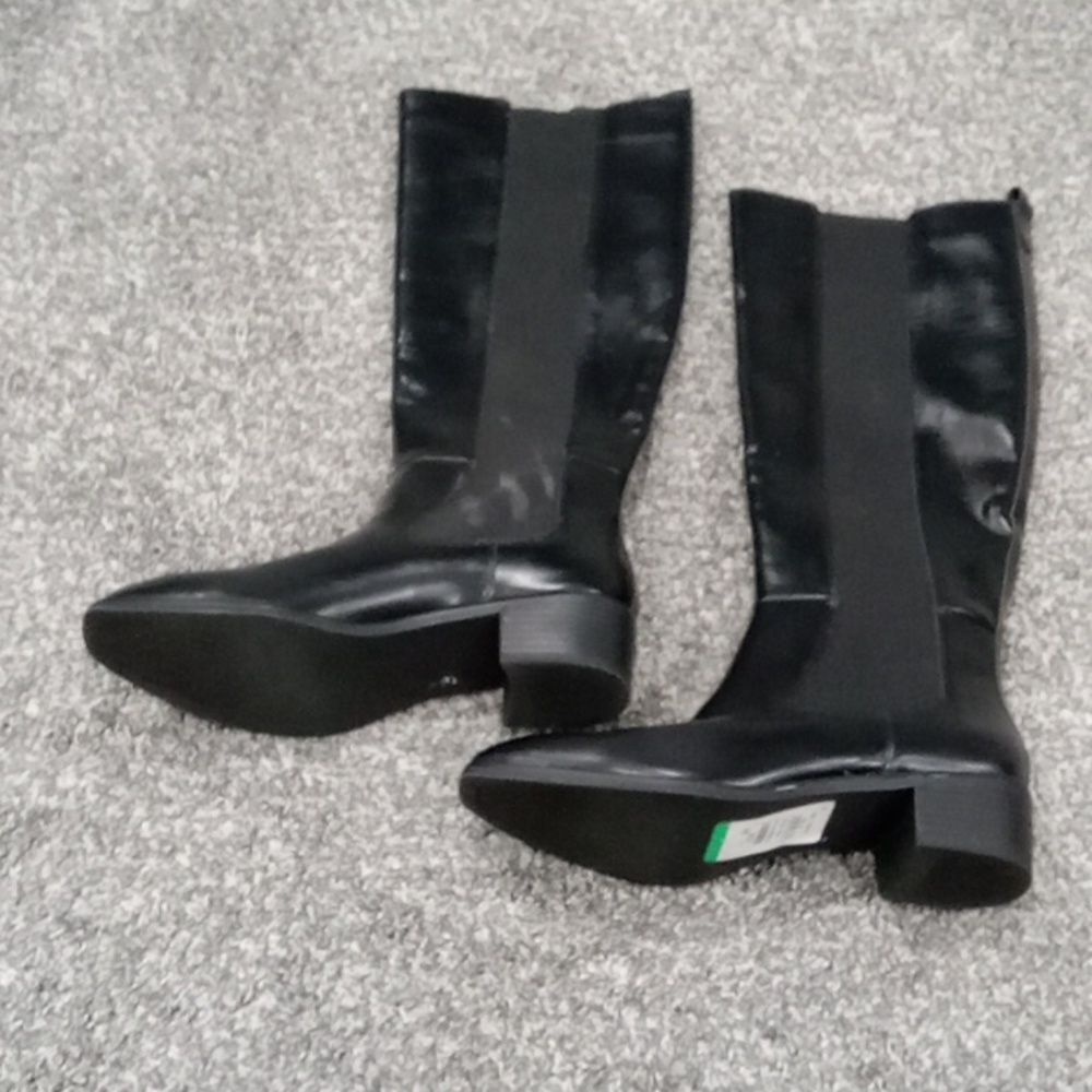 Splendid Andi Black Faux Leather Chelsea knee high riding boot size 8 1/2 NWT - Picture 4 of 6